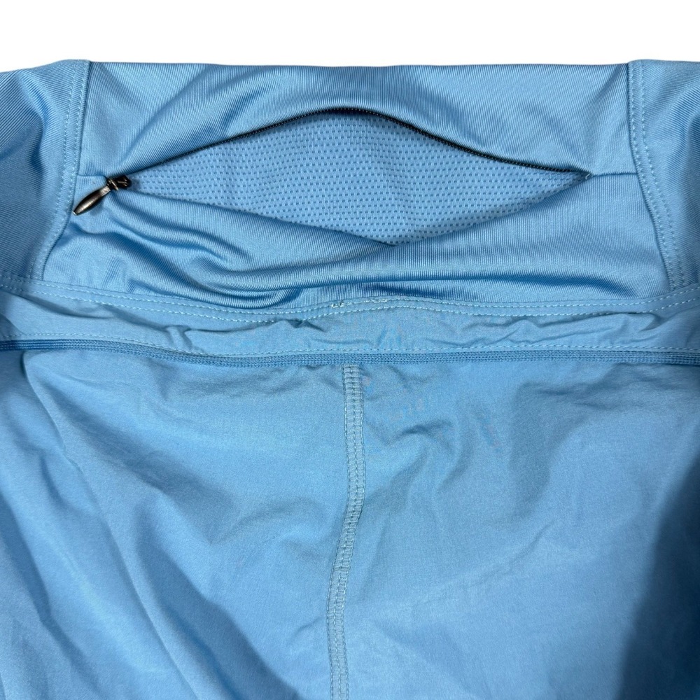 Blue Running Shorts Womens Athletic Zip Pocket Workout Activewear hotty hot - Picture 6 of 6